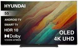Телевизор Hyundai H-LED55OBU7700 55″ Android TV Frameless / 4K Ultra HD 120Hz DVB-T DVB-T2 DVB-C DVB-S DVB-S2 USB WiFi Smart TV