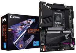 Материнская плата ATX GIGABYTE Z790 AORUS ELITE AX 1.1 (LGA1700, Z790, 4*DDR5(7600), 6*SATA 6G RAID, 4*M.2, 2.5Glan, WiFi, BT, 5*USB 3.2, 4*USB 2.0, U