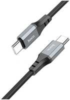 Кабель интерфейсный Hoco X86 TYPE-C TO TYPE-C USB Type-C (m)-USB Type-C (m) 1м черный коробка (2002058)