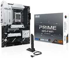 Материнская плата ATX ASUS PRIME X870-P WIFI (AM5, AMD X870, 4*DDR5 (8000), 2*SATA 6G RAID, 4*M.2, 4*PCIE, 2.5Glan, WiFi, 4*USB 3.2, 2*USB 2.0, 2*Type