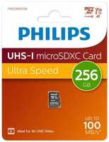 Карта памяти MicroSDXC 256GB Philips FM25MD55B/97 High Speed Class UHS-I U3, V30, A1, 100MB/s