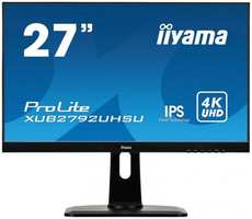 Монитор 27″ Iiyama ProLite XUB2792UHSU-B6 3840x2160 LED, 16:9, IPS, 350cd, 1300:1, 80M:1, 4ms, 178/178, DP, HDMI, USB, 60Hz, Speakers, tilt, swivel, H