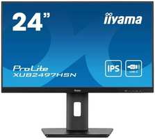 Монитор 23,8″ Iiyama ProLite XUB2497HSN-B1 1920x1080 LED, 16:9, IPS, 250cd, 1300:1, 80M:1, 1ms, 178/178, DP, HDMI, USB, 100Hz, Speakers, tilt, swivel