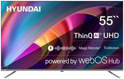 Телевизор Hyundai H-LED65BU7100 65″ WebOS Frameless Metal 4K Ultra HD 60Hz MEMC DVB-T DVB-T2 DVB-C DVB-S DVB-S2 USB WiFi Smart TV