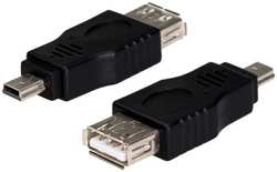 Переходник Greenconnect GCR-55252 USB 2.0 miniUSB / AF открытый коннектор, штекер - гнездо