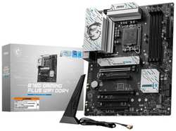 Материнская плата ATX MSI B760 GAMING PLUS WIFI DDR4 (LGA1700, B760, 4*DDR4 (3200), 4*SATA 6G RAID, 2*M.2, 5*PCIE, 2.5Glan, WiFi, BT, HDMI, DP, USB Ty