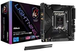 Материнская плата mini-ITX ASRock B760I LIGHTNING WIFI (LGA1700, B760, 2*DDR5 (4400), 3*SATA 6G RAID, PCIe, M.2, WiFi, BT, 5*USB 3.2, USB Type-C, HDMI