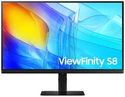 Монитор 27″ Samsung ViewFinity S8 S27D800EAIXCI IPS LED 5ms 16:9 HDMI M/M матовая HAS Piv 1000:1 350cd 178гр/178гр 3840x2160 60Hz DP 4K USB