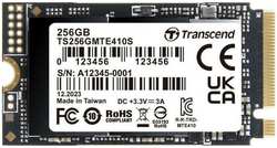 Накопитель SSD M.2 2280 Transcend MTE410S 256GB, NVMe, 3D TLC, 3300/1600MB/s, IOPs 570K/700K, TBW 150