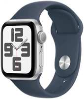 Часы Apple Watch SE (2nd Gen 2023) 40mm Silver Aluminium Case with Storm Blue Sport Band M / L (MRE23LL / A)