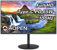 Монитор 23,8″ Acer AOPEN 24SH2YEbmihux UM.QS2EE.E22 black, IPS, 1920x1080, 100Hz, 1 / 4ms, 250cd / m2, 178° / 178°, HDMI, Type-C, Audio out, Speakers 1Wx2