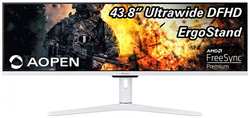 Монитор 43,8″ Aopen 43XV1CPwmiiphx UM.MX1EE.P05 3840x1080, 1 мс, 400 кд / м2, 32:9, IPS, 120Hz, 2xHDMI(2.0, 1.4), DP(1.2), Audio out, Speakers 2Wx2, Whi