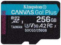 Карта памяти MicroSDXC 256GB Kingston SDCG3 / 256GBSP UHS-II Class U3 V30 A2, чтение: 170Мб / с, запись: 90Мб / с, без адаптера (SDCG3/256GBSP)