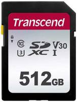 Карта памяти SDXC 512GB Transcend TS512GSDC300S UHS-I Class U3 V30, 95Мб/с/55Мб/с