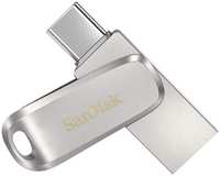 Накопитель USB 3.2 1TB SanDisk Ultra Dual Drive Luxe Type-C, серебристый (SDDDC4-1T00-G46)