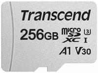 Карта памяти MicroSDXC 256GB Transcend TS256GUSD300S-A High Performance, UHS-I U3, V30, A2 [R / W - 100 / 85 MB / s] с адаптером