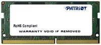 Модуль памяти SODIMM DDR4 16GB Patriot Memory PSD416G266681S Signature PC4-21300 2666MHz CL19 260-pin 1.2V RTL