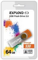 Накопитель USB 2.0 64GB Exployd 530 оранжевый (EX064GB530-O)