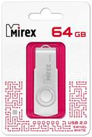 Накопитель USB 2.0 64GB Mirex SWIVEL 13600-FMUSWT64 белый (ecopack)