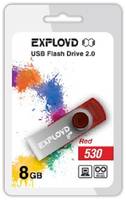 Накопитель USB 2.0 8GB Exployd 530 красный (EX008GB530-R)