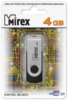 Накопитель USB 2.0 4GB Mirex SWIVEL 13600-FMURUS04 чёрный (ecopack)