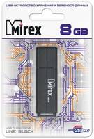 Накопитель USB 2.0 8GB Mirex LINE 13600-FMULBK08 (ecopack)