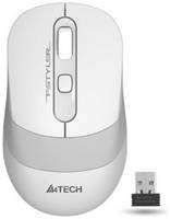 Мышь Wireless A4Tech FG10 WHITE бело-серая, 2000dpi, USB