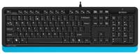 Клавиатура A4Tech FK10 черно-синяя, USB