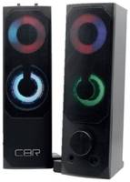 Акустическая система 2.0 CBR CMS 514L , питание USB, 2х3 Вт (6 Вт RMS), пластик, RGB-подсветка, конструкция-транформер, 3.5 мм лин. стереовход, р