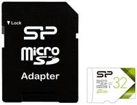 Карта памяти MicroSDHC 32GB Silicon Power SP032GBSTHBU1V21SP Elite Class 10 UHS-I (SD адаптер) Colorful