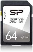 Карта памяти SDXC 64GB Silicon Power SP064GBSDXCV3V10 Superior Class 10 UHS-I U3 V30 100/80 Mb/s