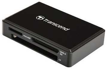 Картридер внешний Transcend TS-RDF9K2, SD/microSD/CF/MSXC, USB 3.1, черный