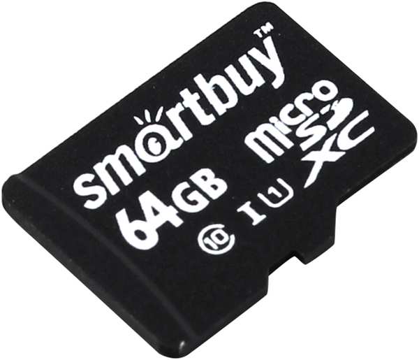 Карта памяти 64Gb microSDXC SmartBuy Class 10 UHS-I U1 SB64GBSDCL10-00