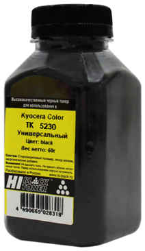 Тонер Hi-Black TK-5230K, бутыль 60 г, черный, совместимый для Kyocera TK-5230K 970022181