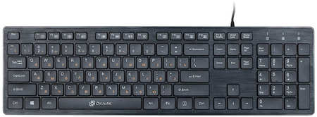 Клавиатура проводная Oklick 520M2U, мембранная, USB, черный 970028671