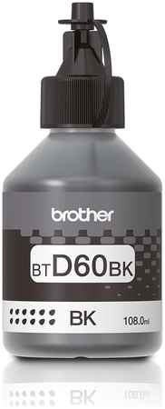 Чернила Brother BT-D60BK, 108 мл, черный, оригинальные для Brother DCPT310/510W/710W (BTD60BK) 970029474