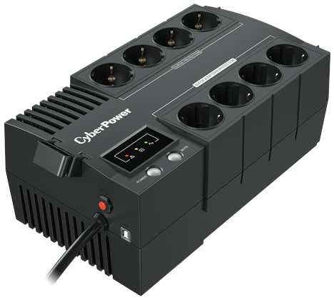 ИБП CyberPower BS450E NEW, 450 VA, 270 Вт, EURO, розеток - 8, USB, черный (1PE-C000992-00G)