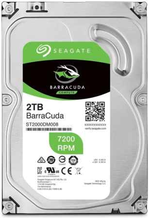 Жесткий диск (HDD) Seagate 2Tb Barracuda, 3.5″, 7200rpm, 256Mb, SATA3 (ST2000DM008)