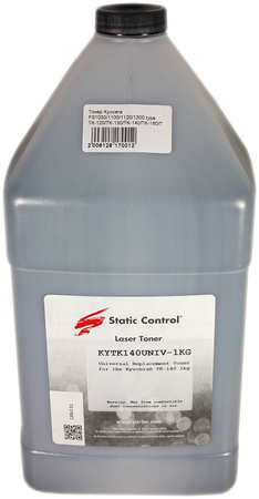Тонер Static Control KYTK140UNIV-1KG 1 кг, черный, совместимый для Kyocera 970111236