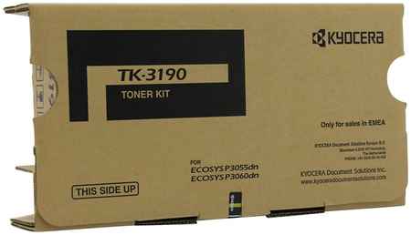 Картридж лазерный Kyocera TK-3190/1T02T60NL0/1T02T60NL1, черный, 25000 страниц, оригинальный для Kyocera P3055dn/P3060dn/M3655idn/M3660idn 970114794