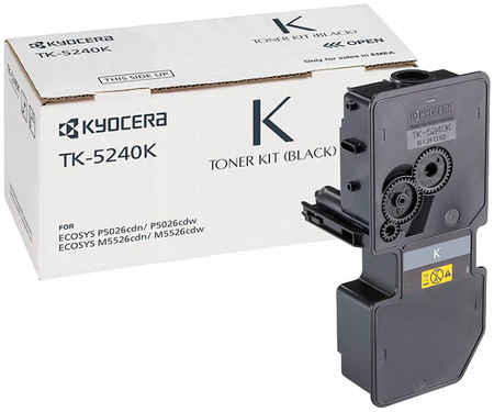 Картридж лазерный Kyocera TK-5240K/1T02R70NL0, 4000 страниц, оригинальный для Kyocera P5026cdn/cdw, M5526cdn/cdw