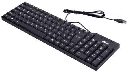 Клавиатура проводная Ritmix RKB-100, мембранная, USB, черный 970132642
