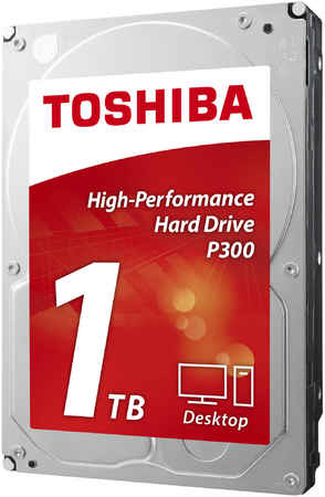 Жесткий диск (HDD) Toshiba 1Tb P300, 3.5″, 7200rpm, 64Mb, SATA3 (HDWD110UZSVA) 970145169