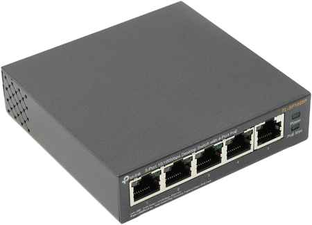 Коммутатор TP-LINK TL-SF1005P, кол-во портов: 5x100 Мбит/с, PoE: 4x15.4Вт (макс. 58Вт) (TL-SF1005P) 970151021