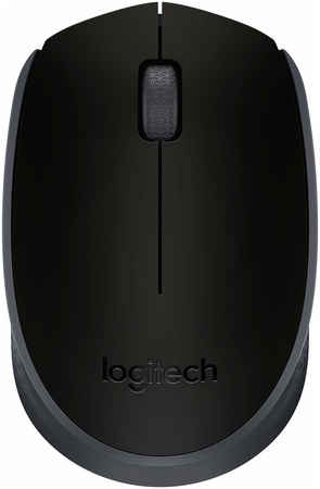 Мышь беспроводная Logitech M171, оптическая светодиодная, USB, черный/серый (910-004424/910-004643) 970166778