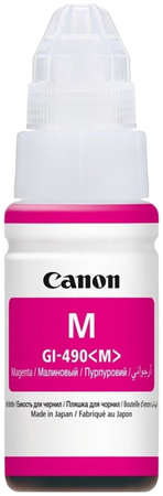Чернила Canon GI-490 M, 70 мл, пурпурный, оригинальные для Canon PIXMA G1400 / G2400 / G3400 970166795
