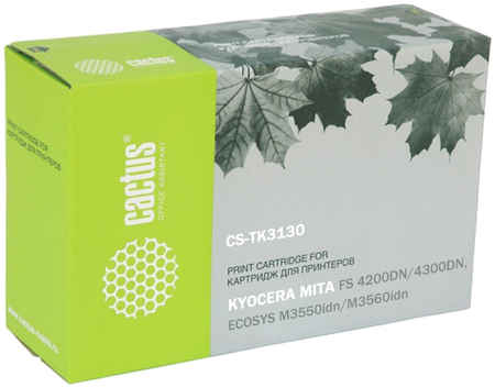 Картридж лазерный Cactus CS-TK3130 (TK3130), 25000 страниц, совместимый, для Kyocera FS-4200DN, FS-4300DN, ECOSYS M3550idn, ECOSYS M3560idn