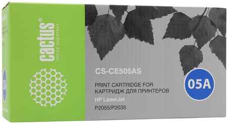 Картридж лазерный Cactus CS-CE505AS (CE505A), черный, 2300 страниц, совместимый, для LJ P2035 / P2035n / P2055 / P2055d / P2055dn / P2055d 970204867