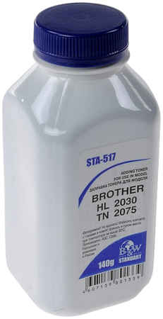 Тонер B&W STA-517, бутыль 140 г, черный, совместимый для Brother Brother TN 2075 / 2085 / 2135 / 2175, HL 2030 / 2035 / 2040 / 2075 / 2140 / 2150 / 2170 970231164