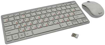 Клавиатура + мышь Gembird KBS-7001 White USB, беспроводная, USB, белый 970273371